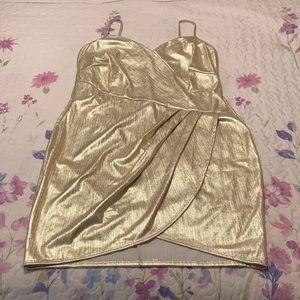 Fashion Nova Gold Dress